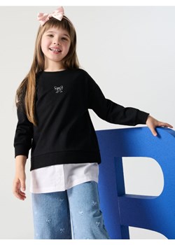 Sinsay - Bluza z doszytym dołem koszulowym - czarny ze sklepu Sinsay w kategorii Bluzy dziewczęce - zdjęcie 185020879