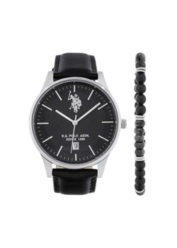 U.S. Polo Assn. Zestaw zegarek i bransoletka Owen USP6175TW Czarny ze sklepu MODIVO w kategorii Zegarki - zdjęcie 185022406