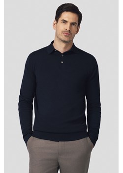 Sweter Polo z Wiskozą Ciemnogranatowy Jorge ze sklepu Lancerto S.A. w kategorii T-shirty męskie - zdjęcie 185029416