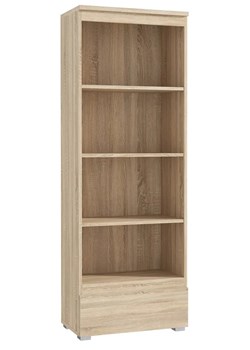 Klasyczny regał z szufladą dąb sonoma - Elsinor 5X ze sklepu Edinos.pl w kategorii Regały i witryny - zdjęcie 185030329