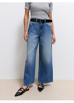 Mohito - Jeansy wide leg petite - niebieski ze sklepu Mohito w kategorii Jeansy damskie - zdjęcie 185032336