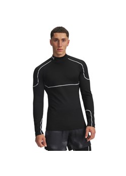Męski longsleeve treningowy Under Armour Cold Weather Grid LS Mock - czarny ze sklepu Sportstylestory.com w kategorii T-shirty męskie - zdjęcie 185032867