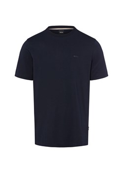 BOSS Koszulka męska - Thompson Mężczyźni Bawełna granatowy jednolity ze sklepu vangraaf w kategorii T-shirty męskie - zdjęcie 185033437