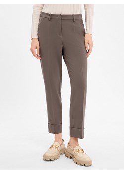 Cambio Spodnie - Krystal Kobiety Sztuczne włókno khaki jednolity ze sklepu vangraaf w kategorii Spodnie damskie - zdjęcie 185033455