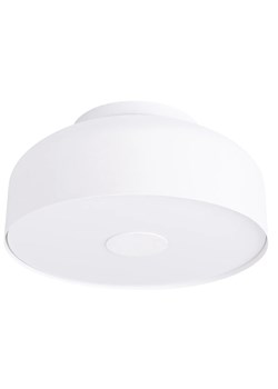 Biały metalowy plafon z okrągłym kloszem H3-S72 ze sklepu Edinos.pl w kategorii Lampy sufitowe - zdjęcie 185033666