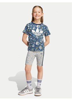 adidas Komplet t-shirt i spodenki Liberty London JV7722 Granatowy Slim Fit ze sklepu MODIVO w kategorii Komplety dziewczęce - zdjęcie 185034618