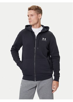 Under Armour Bluza UA Essential Fleece FZ Hood 1373881 Czarny Regular Fit ze sklepu MODIVO w kategorii Bluzy męskie - zdjęcie 185034636