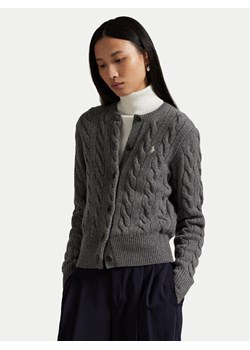 Polo Ralph Lauren Kardigan 211972104500 Szary Slim Fit ze sklepu MODIVO w kategorii Swetry damskie - zdjęcie 185034745