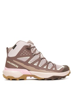 Trekkingi Salomon X Ultra 360 Edge Mid Gore-Tex L47982000 Brązowy ze sklepu eobuwie.pl w kategorii Buty trekkingowe damskie - zdjęcie 185038368