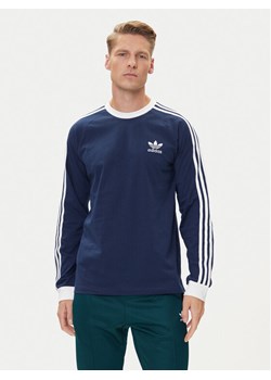 adidas Longsleeve adicolor Classics 3-Stripes IM9428 Granatowy Slim Fit ze sklepu MODIVO w kategorii T-shirty męskie - zdjęcie 185039048
