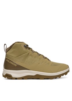 Salomon Trekkingi Outsnap Waterproof L47854000 Zielony ze sklepu MODIVO w kategorii Buty trekkingowe męskie - zdjęcie 185039075