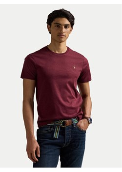 Polo Ralph Lauren T-Shirt 710740727098 Bordowy Custom Slim Fit ze sklepu MODIVO w kategorii T-shirty męskie - zdjęcie 185039187