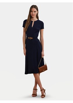 LAUREN RALPH LAUREN Sukienka koktajlowa 200973369001 Granatowy Regular Fit ze sklepu MODIVO w kategorii Sukienki - zdjęcie 185039189