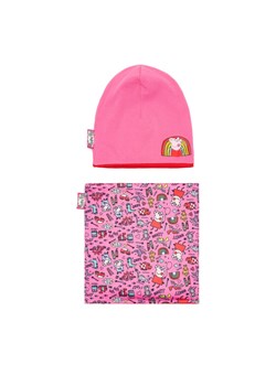 Komplet czapka i komin Peppa Pig ACCCS-AW24-112PP Różowy ze sklepu eobuwie.pl w kategorii Czapki dziecięce - zdjęcie 185040565