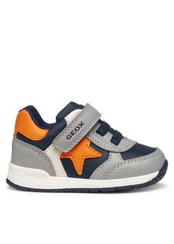 Sneakersy Geox B Rishon B560RA 054FU C0036 Szary ze sklepu eobuwie.pl w kategorii Buty sportowe dziecięce - zdjęcie 185040576