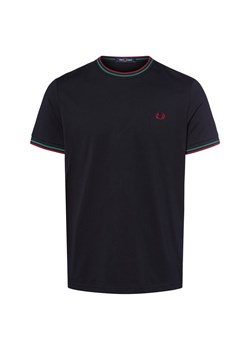 Fred Perry Koszulka męska Mężczyźni Bawełna granatowy jednolity ze sklepu vangraaf w kategorii T-shirty męskie - zdjęcie 185041946