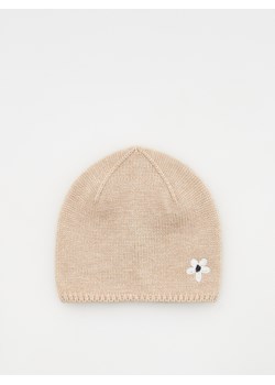 Reserved - Czapka z haftem - beżowy ze sklepu Reserved w kategorii Czapki dziecięce - zdjęcie 185043688