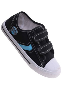 Chłopięce czarne tenisówki na rzepy /B4-2 18037 T186/ ze sklepu Pantofelek24.pl w kategorii Trampki dziecięce - zdjęcie 185047649