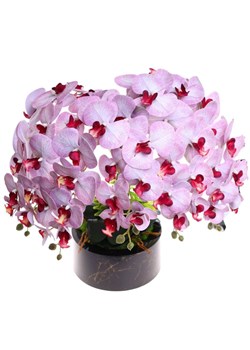 Fioletowo biały storczyk orchidea Premium 6 pędów 65 cm K118 ze sklepu Pantofelek24.pl w kategorii Dekoracje - zdjęcie 185047686