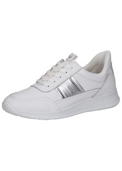 Caprice Skórzane sneakersy w kolorze srebrno-białym ze sklepu Limango Polska w kategorii Buty sportowe damskie - zdjęcie 185047976