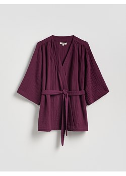 Reserved - Muślinowe kimono - mahoniowy ze sklepu Reserved w kategorii Sukienki ciążowe - zdjęcie 185048807
