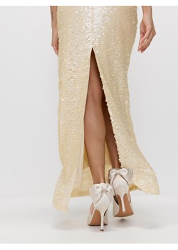 Reserved - Buty na obcasie z kokardą - kremowy ze sklepu Reserved w kategorii Czółenka - zdjęcie 185048846