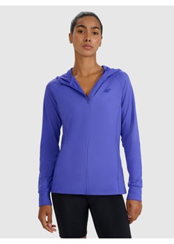 Damska bluza treningowa 4F 4FWAW25TFSWF585 - niebieska ze sklepu Sportstylestory.com w kategorii Bluzy damskie - zdjęcie 185049868