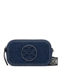 Torebka Tory Burch Mini Miller 169246 Granatowy ze sklepu eobuwie.pl w kategorii Listonoszki - zdjęcie 185050928
