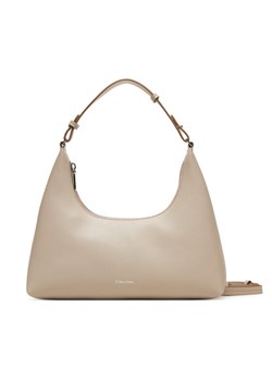 Calvin Klein Torebka Foil Logo Conv Shou?Lder Bag LV04F3272G Beżowy ze sklepu MODIVO w kategorii Torebki damskie - zdjęcie 185051317