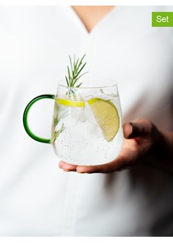 Vialli Design Szklanki (2 szt.) "Bolla" w kolorze zielonym - 400 ml ze sklepu Limango Polska w kategorii Naczynia - zdjęcie 185052846