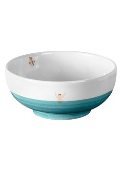 Folkifreckles Miska &quot;Splash&quot; w kolorze biało-turkusowym - Ø 15 cm ze sklepu Limango Polska w kategorii Naczynia dziecięce - zdjęcie 185052936