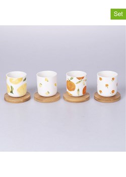 Villa d´Este Kubki (4 szt.) &quot;Fruit Life&quot; w kolorze pomarańczowo-białym do kawy - 110 ml ze sklepu Limango Polska w kategorii Dzbanki i zaparzacze - zdjęcie 185053107