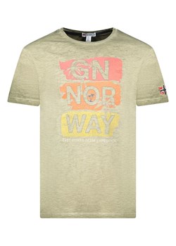 Geographical Norway Koszulka &quot;Jemilio&quot; w kolorze khaki ze sklepu Limango Polska w kategorii T-shirty męskie - zdjęcie 185053359
