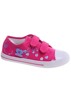 Dziewczęce różowe tenisówki na rzepy /F10-2 18037 T186/ ze sklepu Pantofelek24.pl w kategorii Trampki dziecięce - zdjęcie 185054085