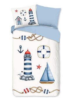 Pure Komplet pościeli &quot;Maritime&quot; w kolorze kremowo-błękitnym z mikrofibry ze sklepu Limango Polska w kategorii Pościel dziecięca - zdjęcie 185054478