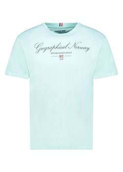 Geographical Norway Koszulka &quot;Illumine&quot; w kolorze turkusowym ze sklepu Limango Polska w kategorii T-shirty męskie - zdjęcie 185054717