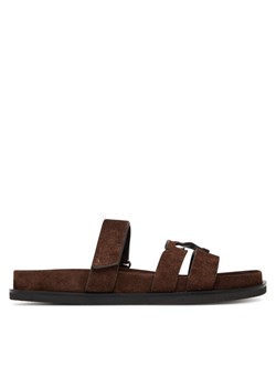 Tory Burch Klapki Ines Sport Slide 163481 Brązowy ze sklepu MODIVO w kategorii Klapki damskie - zdjęcie 185055037