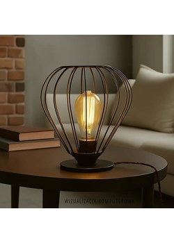 Czarna lampka stołowa loftowa ZAKYNTHOS LOFT ze sklepu Lysne w kategorii Lampy stołowe - zdjęcie 185055519