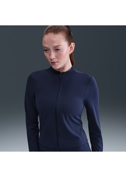 Damska koszulka z długim rękawem i zamkiem na całej długości Dri-FIT Nike Zenvy - Niebieski ze sklepu Nike poland w kategorii Bluzki damskie - zdjęcie 185055789