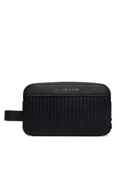 Kosmetyczka Tommy Hilfiger Th Woven Washbag AM0AM13838 Czarny ze sklepu eobuwie.pl w kategorii Kosmetyczki - zdjęcie 185055897