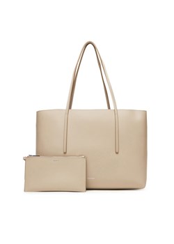 Calvin Klein Torebka Foil Logo Tote W/Pouch LV04F3274G Beżowy ze sklepu MODIVO w kategorii Torby Shopper bag - zdjęcie 185056475