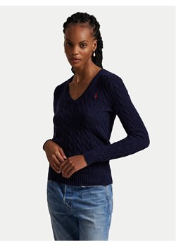 Polo Ralph Lauren Sweter 211971866003 Granatowy Slim Fit ze sklepu MODIVO w kategorii Swetry damskie - zdjęcie 185056489