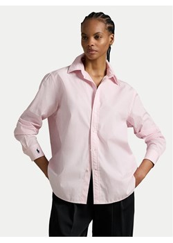 Polo Ralph Lauren Koszula 211968220003 Różowy Oversize ze sklepu MODIVO w kategorii Koszule damskie - zdjęcie 185056499
