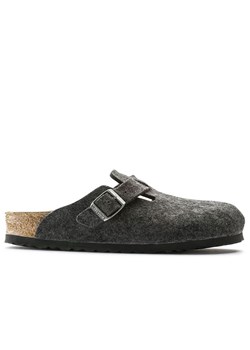 Klapki męskie Birkenstock Boston 160371 - szare ze sklepu streetstyle24.pl w kategorii Klapki męskie - zdjęcie 185057618
