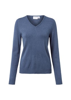 Vila Sweter damski - VIRil Kobiety niebieski marmurkowy ze sklepu vangraaf w kategorii Swetry damskie - zdjęcie 185059469
