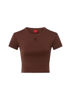 HUGO Koszula damska - Delanor Kobiety Bawełna nugatowy jednolity ze sklepu vangraaf w kategorii Bluzki damskie - zdjęcie 185059475