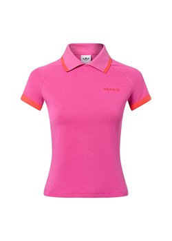 adidas Originals Damska koszulka polo Kobiety Bawełna wyrazisty róż jednolity ze sklepu vangraaf w kategorii Bluzki damskie - zdjęcie 185059476