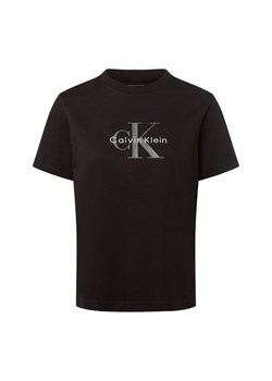 Calvin Klein Jeans Koszulka damska Kobiety Bawełna czarny jednolity ze sklepu vangraaf w kategorii Bluzki damskie - zdjęcie 185059495