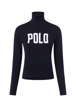 Polo Ralph Lauren Damski sweter z golfem Kobiety drobna dzianina granatowy jednolity ze sklepu vangraaf w kategorii Swetry damskie - zdjęcie 185059499
