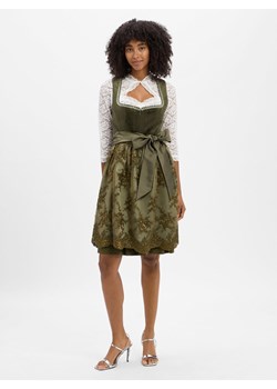 Krüger Dirndl Damski dirndl Kobiety Aksamit oliwkowy jednolity ze sklepu vangraaf w kategorii Sukienki - zdjęcie 185059515